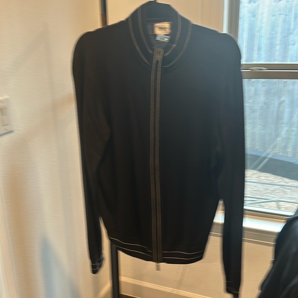 Armani Collezioni Black with White Stripes sweater - Picture 1 of 7